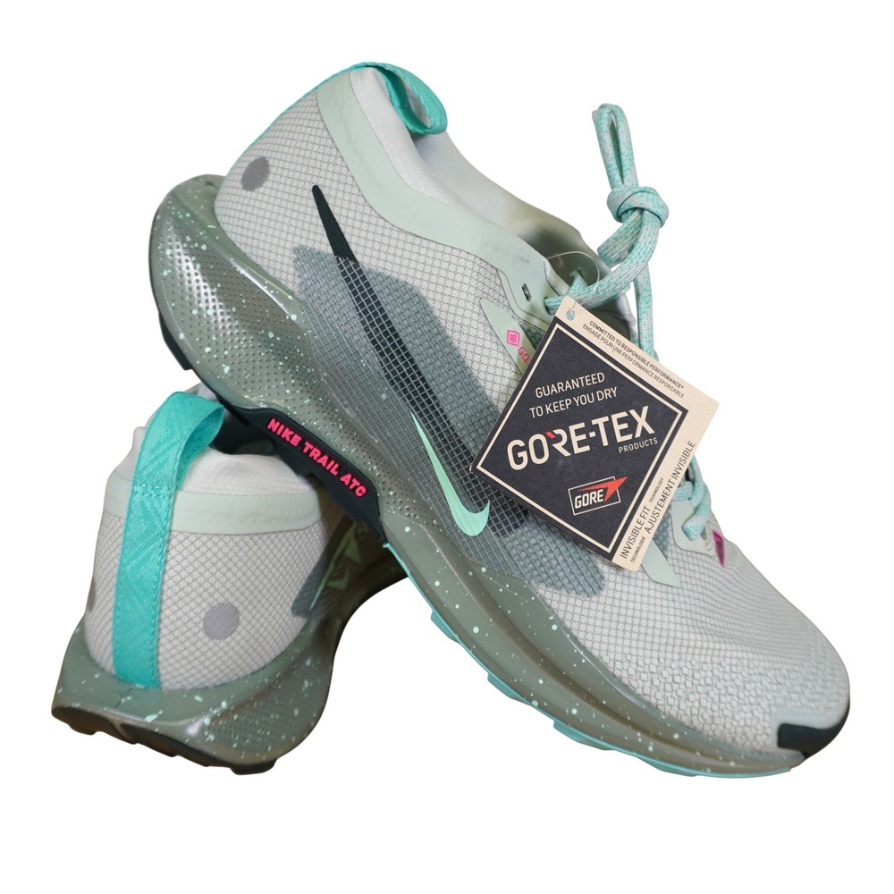 NEW Nike Pegasus Trail 5 GORE-TEX Mens 8.5 Grey Teal‎ Waterproof Running FQ0908